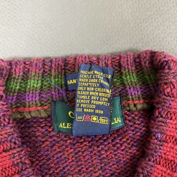 VINTAGE 90's COLOURS by ALEXANDER JULIAN COLORFUL SWEATER LG FS Charity - Picture 6 of 10